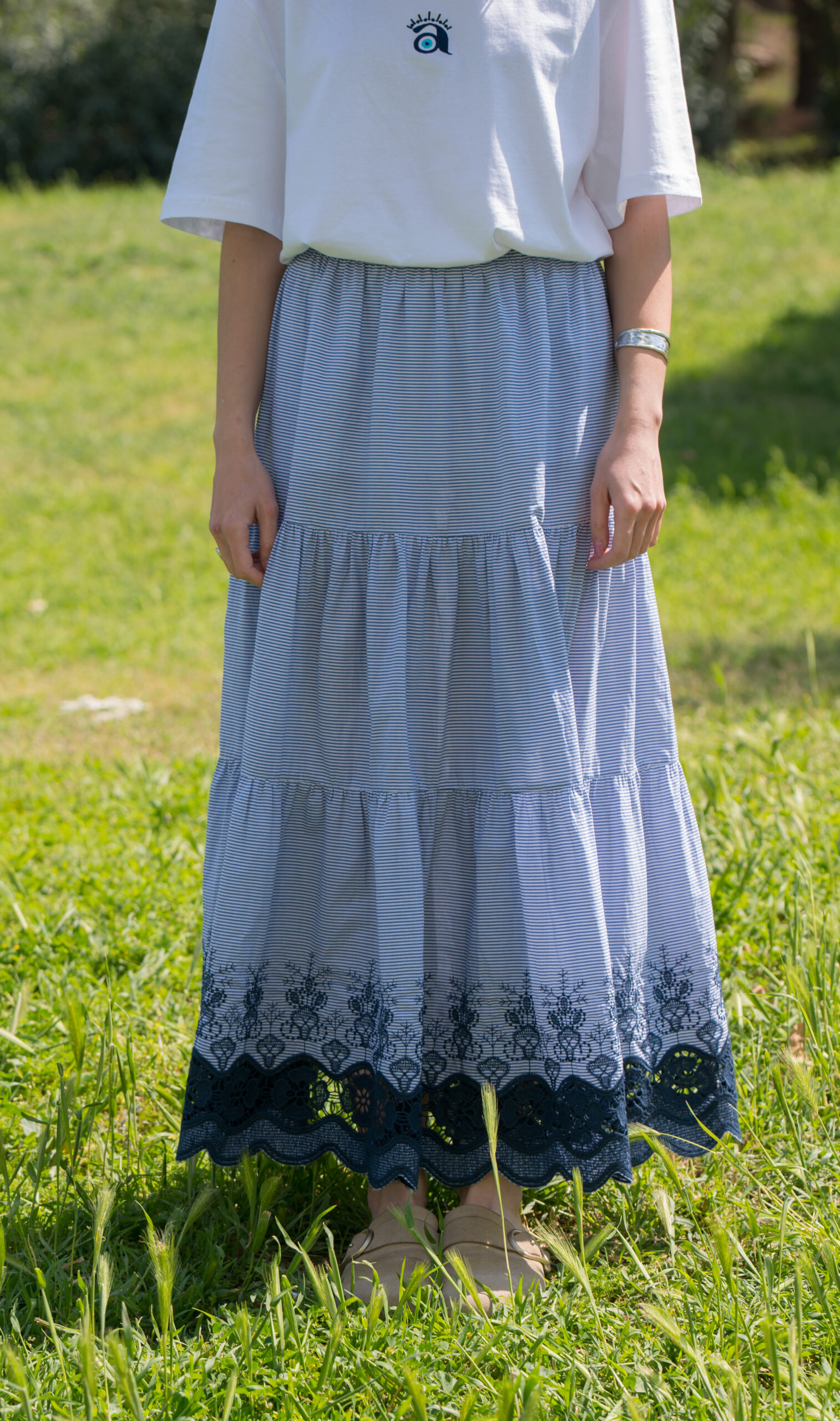 Sunshine Stripe Maxi Skirt