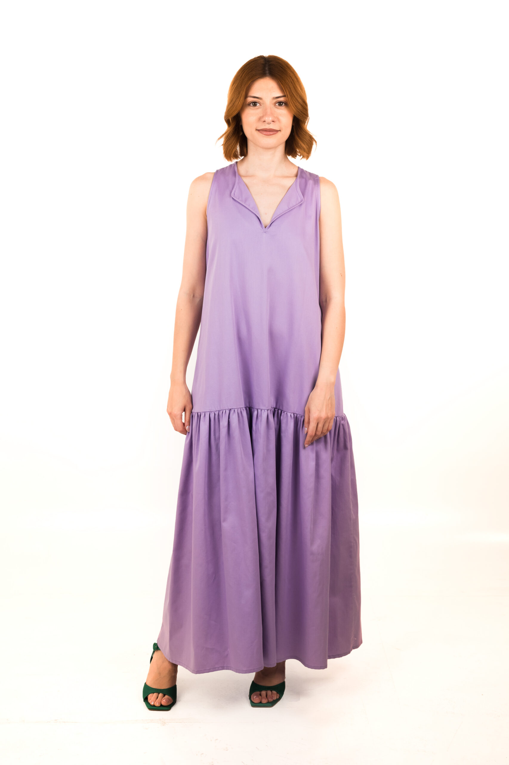 Iris Poplin Dress - Lilac
