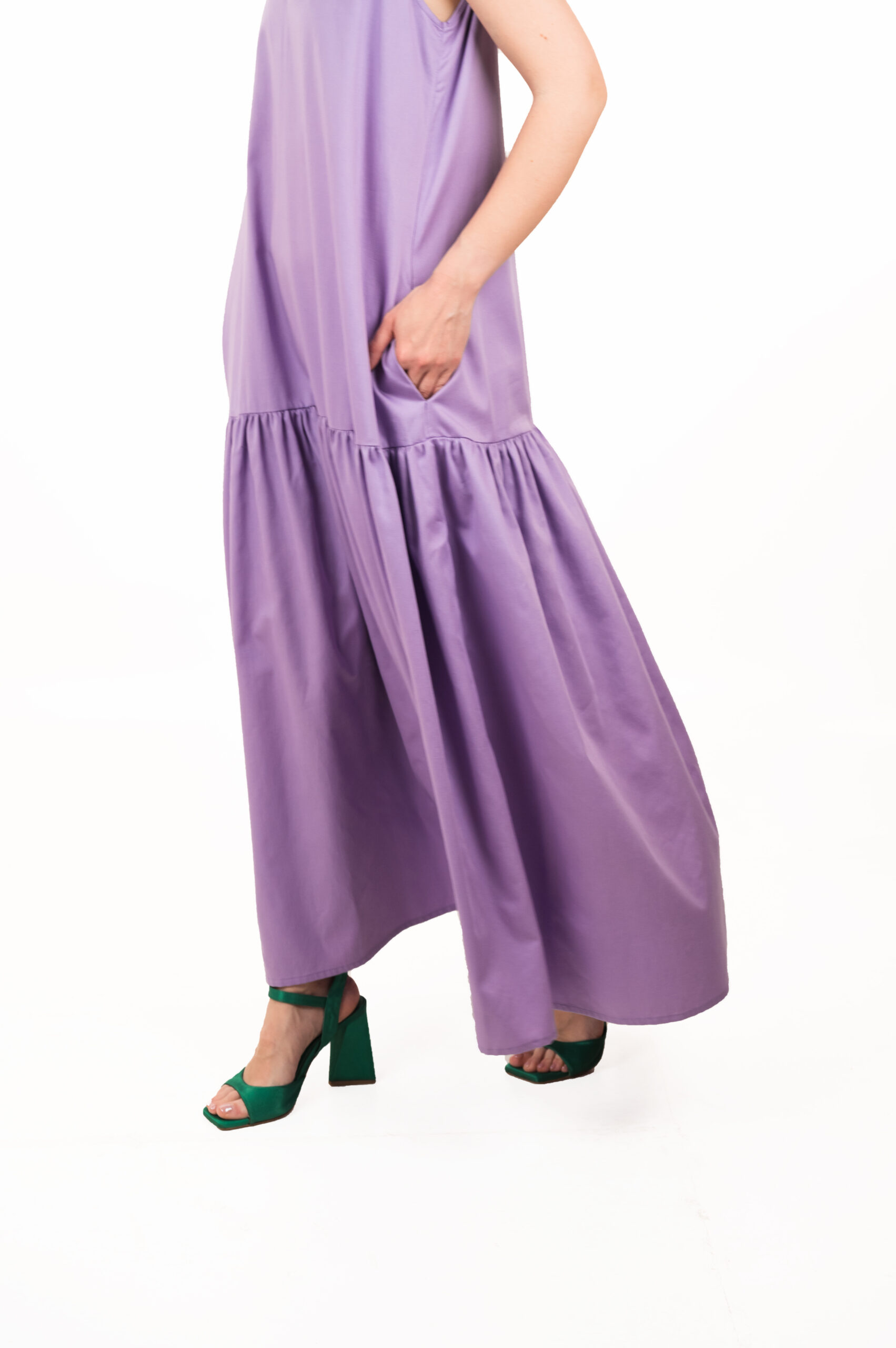 Iris Poplin Dress - Lilac