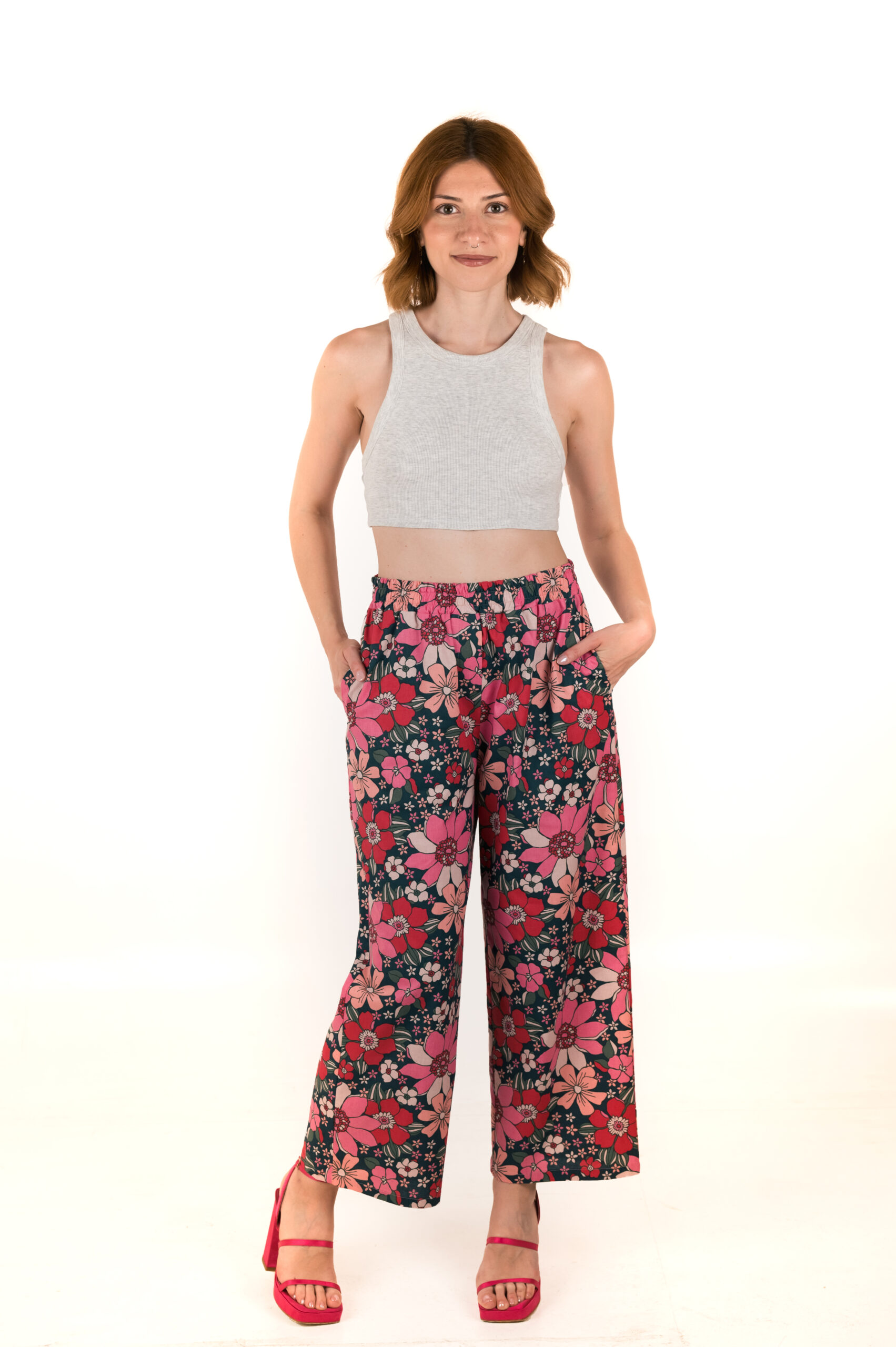 Midnight Bloom Crop Pants