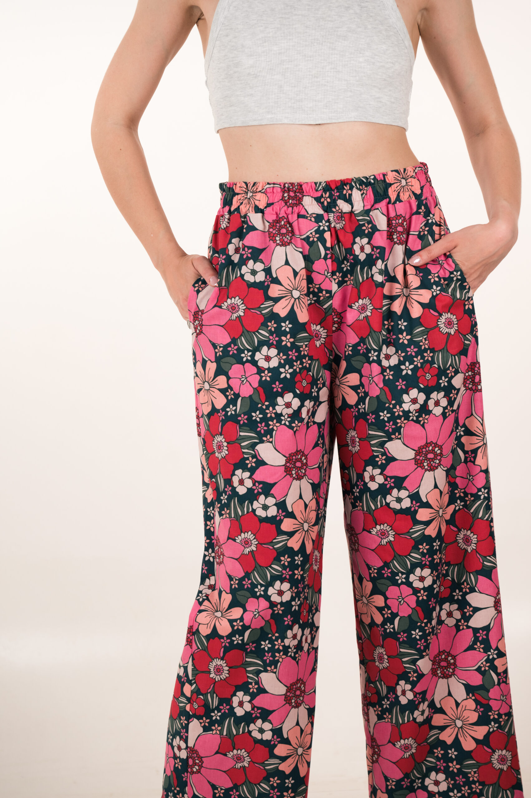 Midnight Bloom Crop Pants