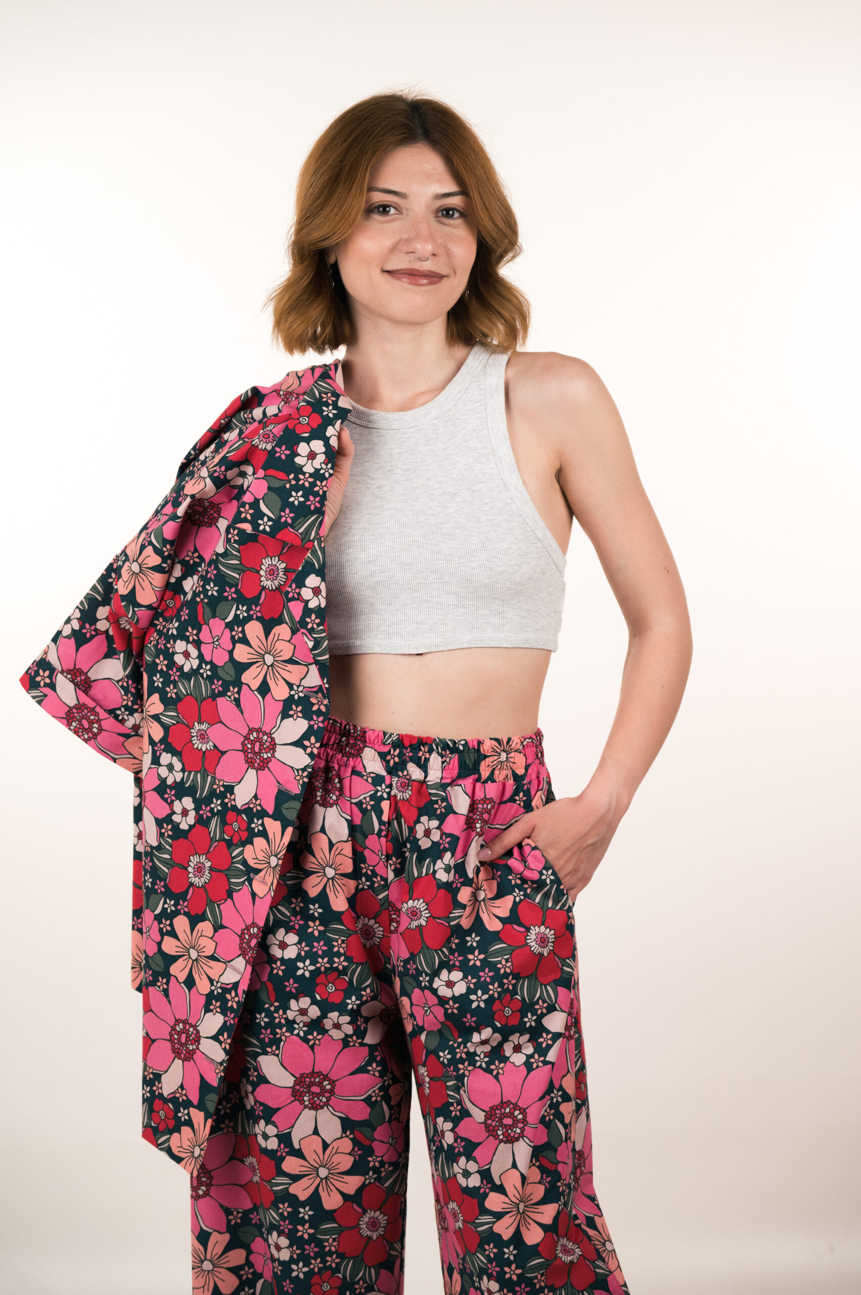 Midnight Bloom Crop Pants