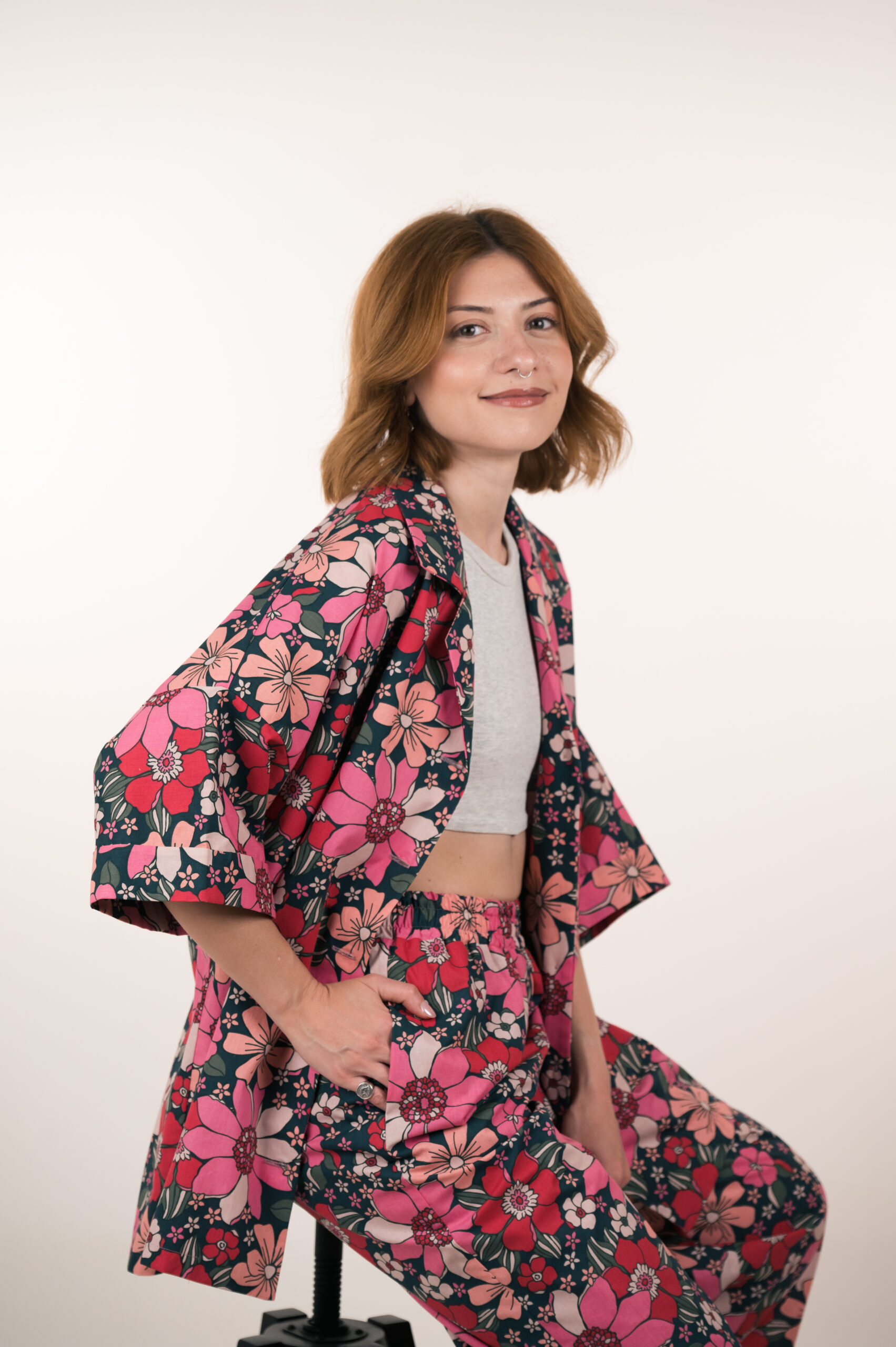 Midnight Bloom Crop Pants